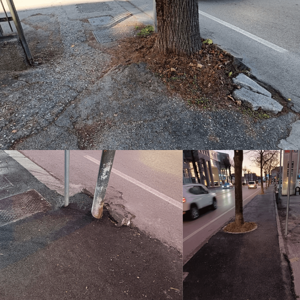 Via Vittorio Veneto: marciapiede rimesso a&nbsp;nuovo