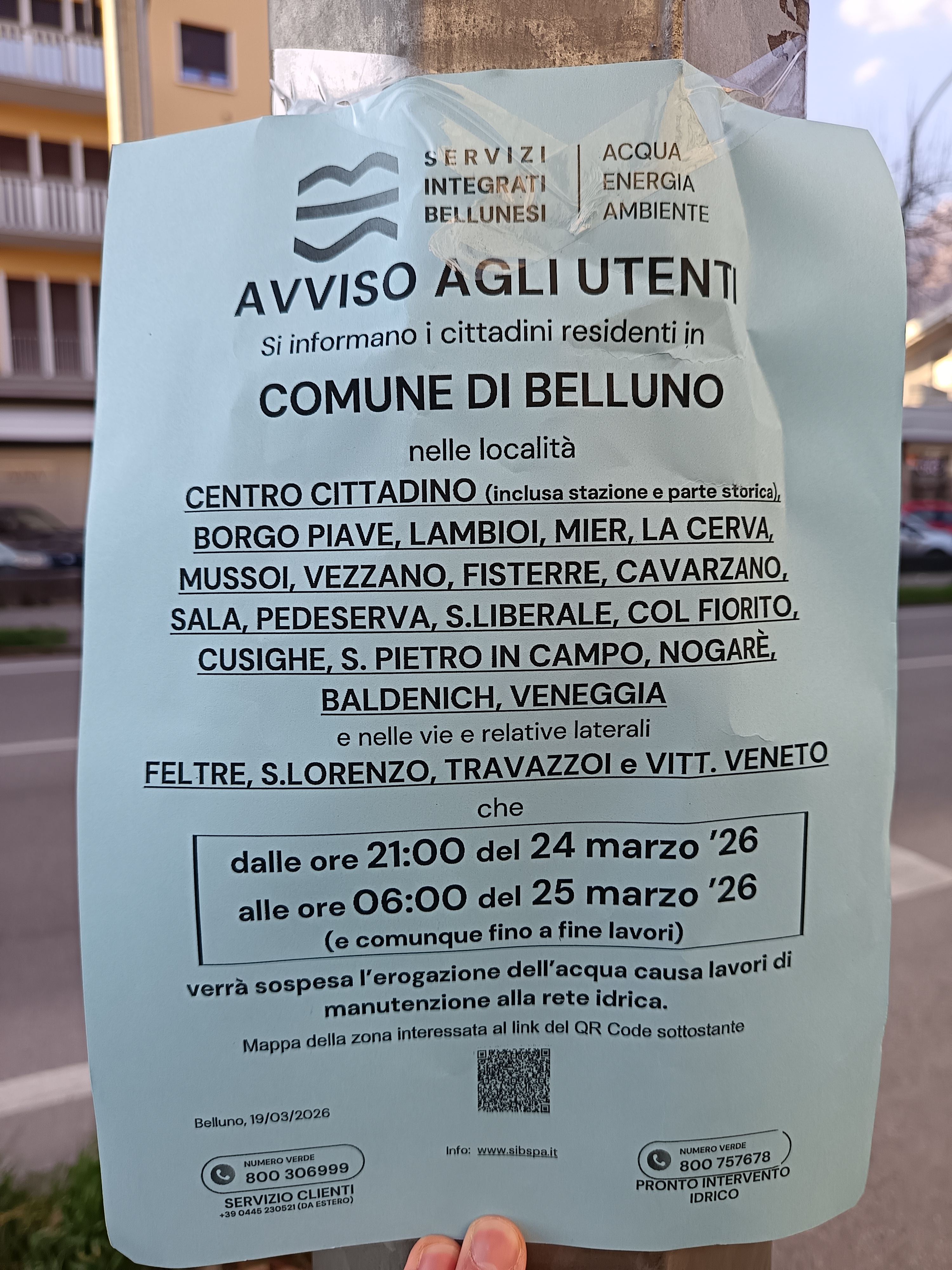 INTERRUZIONE EROGAZIONE ACQUA